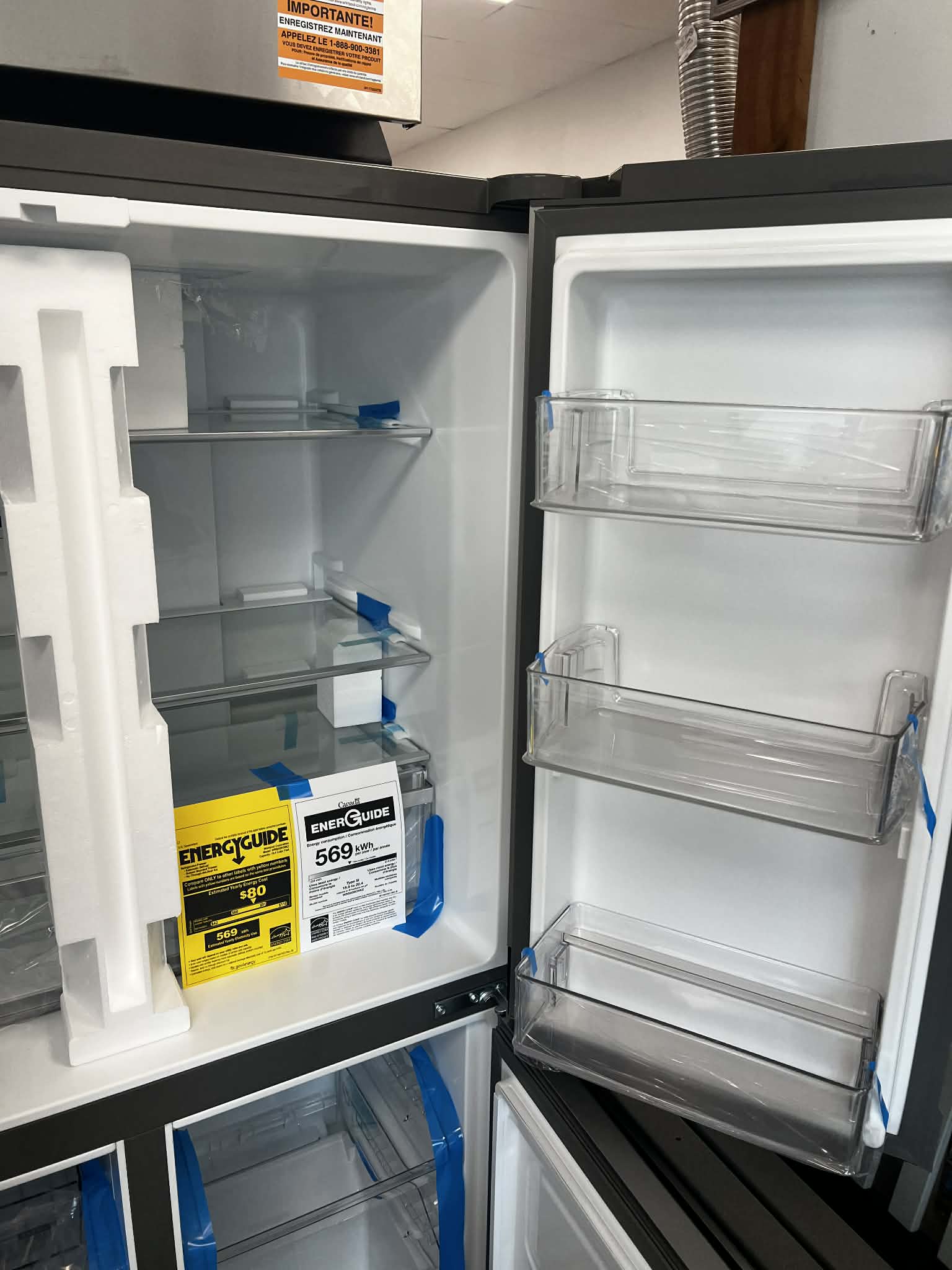 19.4 Cu. Ft. 4-Door French Door Counter-Depth Refrigerator with Flexible Organization Spaces - Stainless Steel