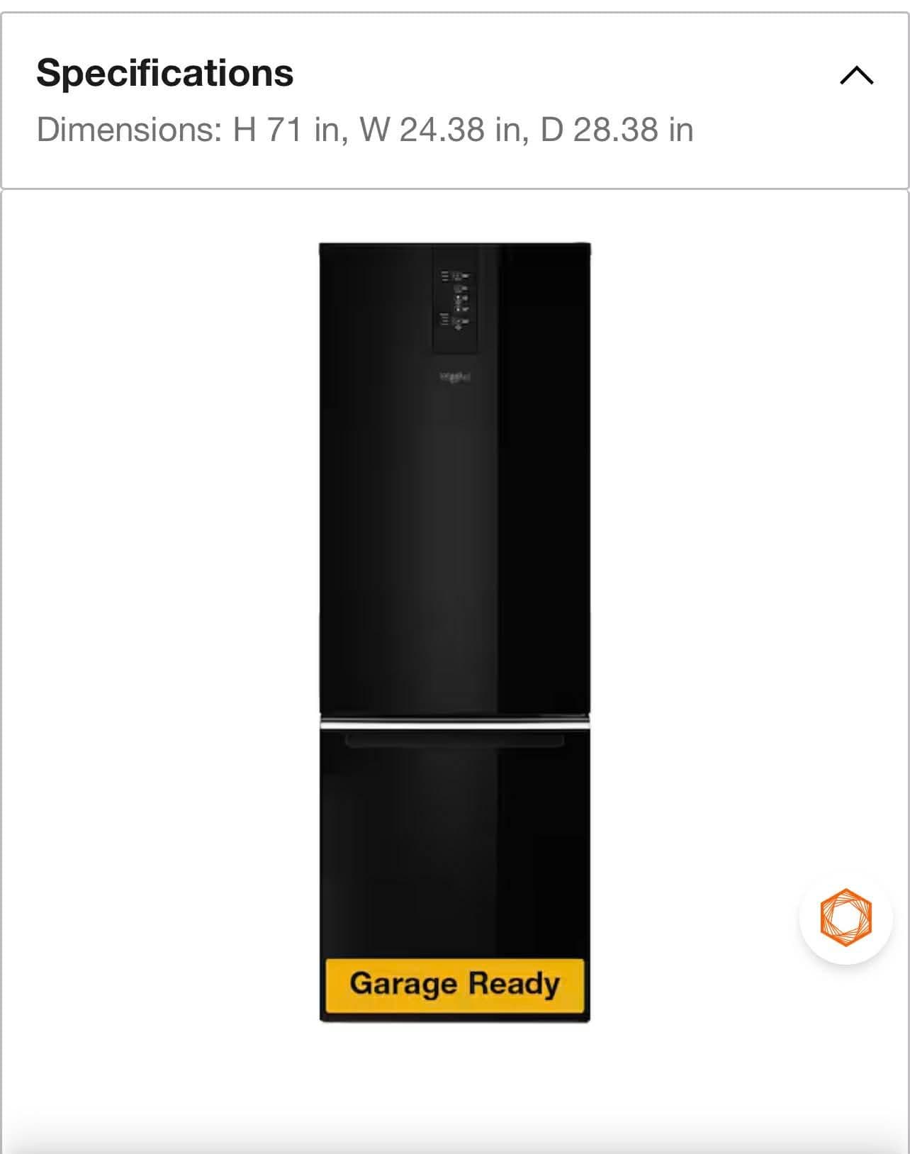 12.7 Cu. Ft. Bottom-Freezer Counter-Depth Refrigerator - Black