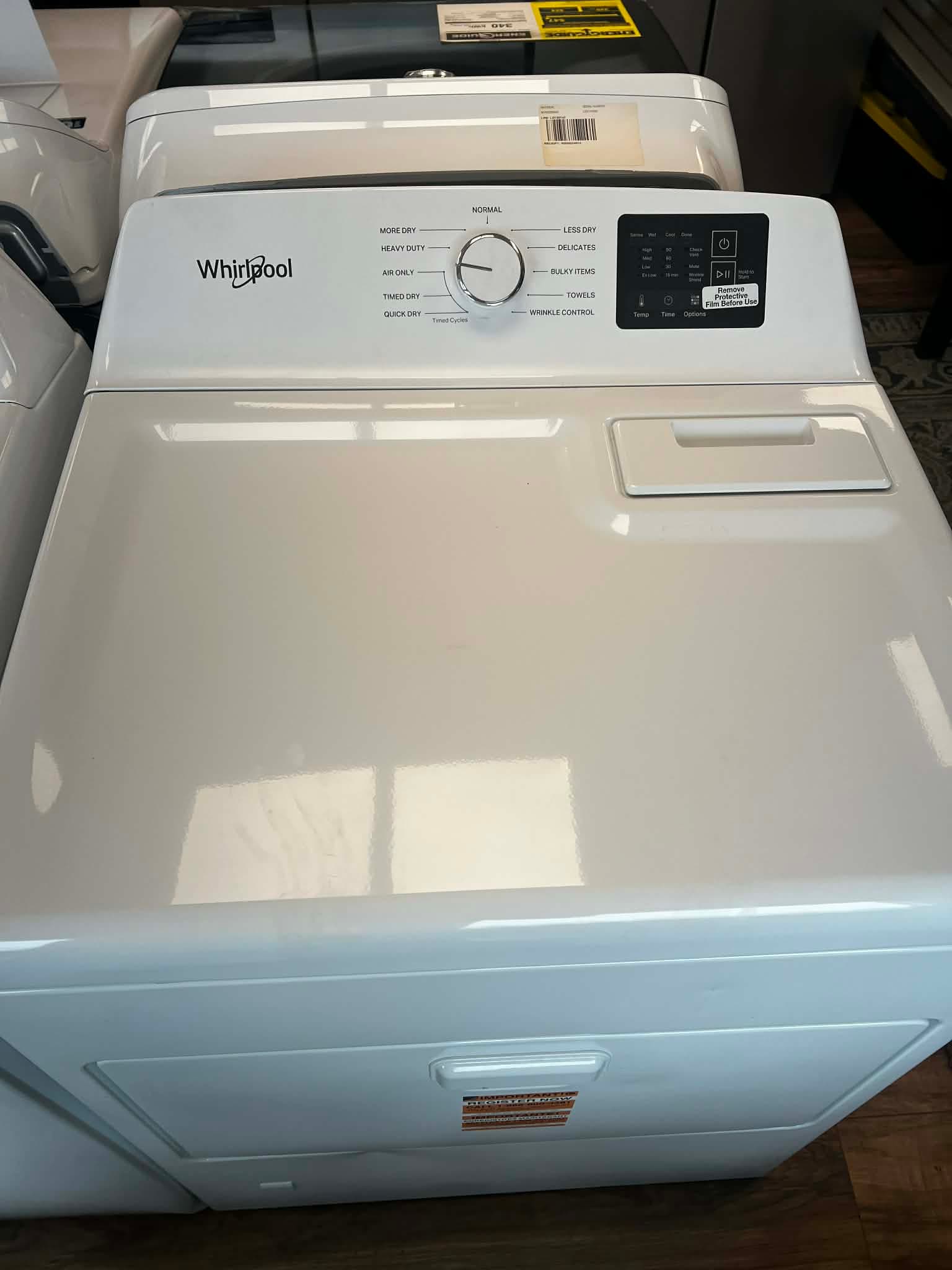 4.3 cu. ft. Top Load Washer in White with 2-in-1 Removable Agitator and Soft Close Glass Lid + 7.0 cu ft Gas Dryer